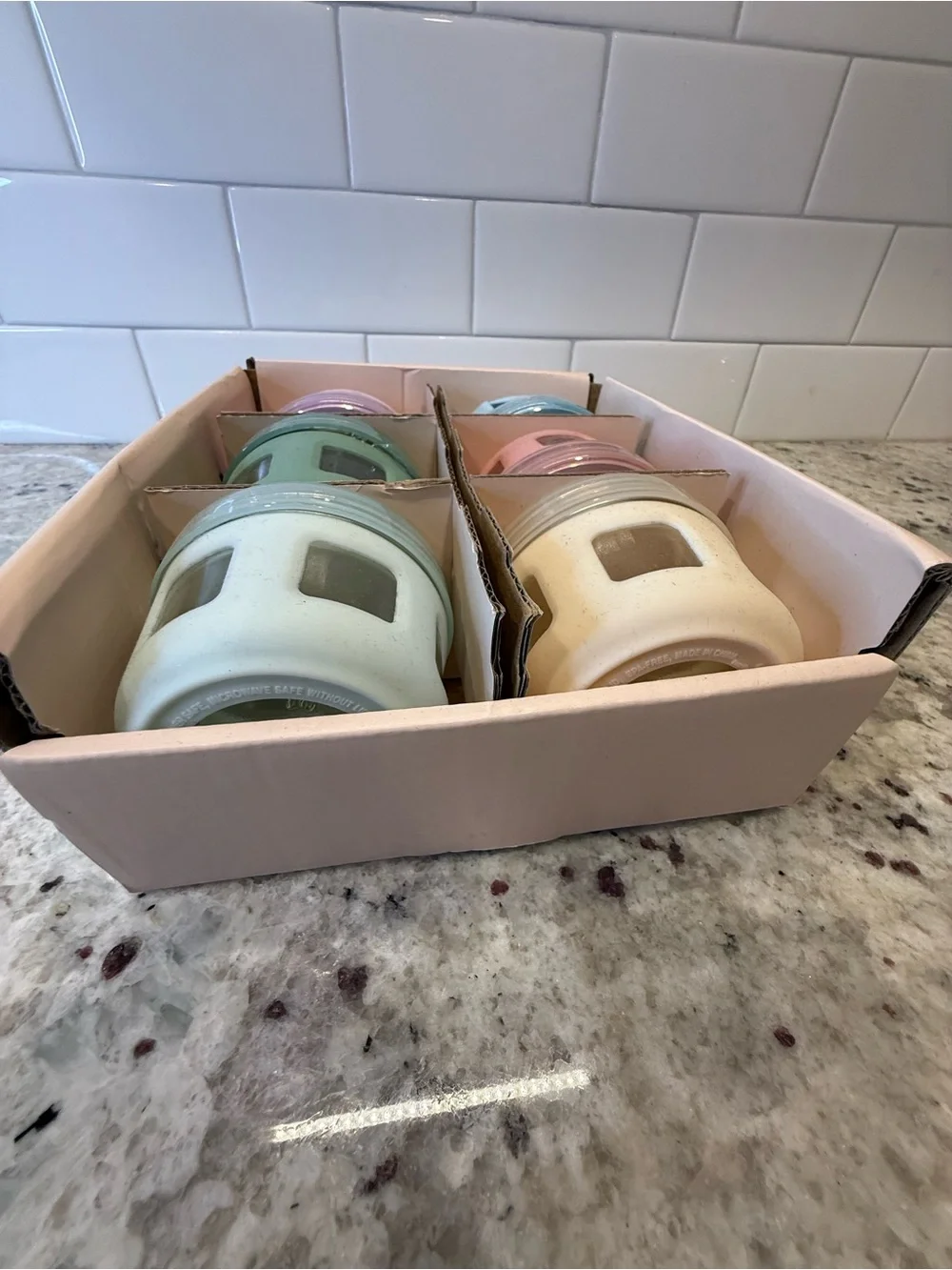 Ello 12pc (Set of 6) Glass Condiment Food Storage Containers Gradient